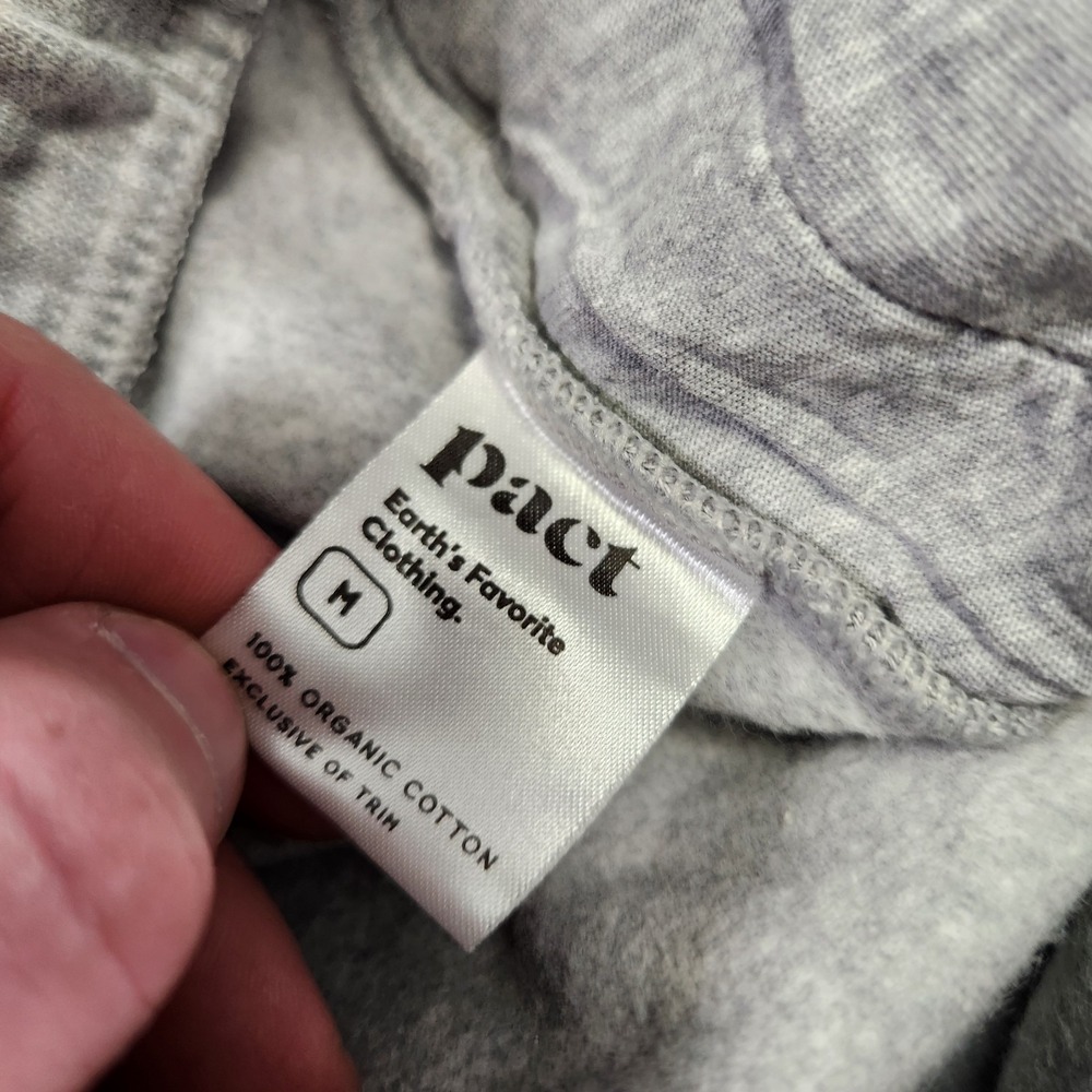 Pact Clothing Joggers Men Medium Organic Cotton Gray Tapered Athleisure - Picture 10 of 11